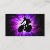 Cooles Lila Radfahren Visitenkarte (Rückseite)