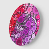 Cooles Lila rosa Konzentrat Circles Girl Pattern Große Wanduhr (Winkel)