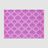 Cooles lila Schädel-Damast-Tapeten-Muster Seidenpapier (Vorderseite)