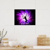 Cooles Lila Tennis Poster (Küche)