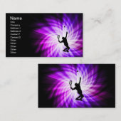 Cooles Lila Tennis Visitenkarte (Vorne/Hinten)