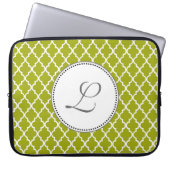 cooles Limones Quartfolienmuster Monogramm Laptopschutzhülle (Vorderseite)