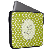 cooles Limones Quartfolienmuster Monogramm Laptopschutzhülle (Vorne Rechts)