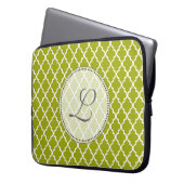 cooles Limones Quartfolienmuster Monogramm Laptopschutzhülle (Vorderseite Links)