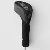 Cooles Lion Black Marble Background Monogram Golf Headcover (angewinkelt)