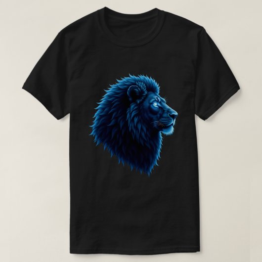 Cooles Lion-Tier mit blauem Auge Artwork Lion T-Shirt (Design vorne)