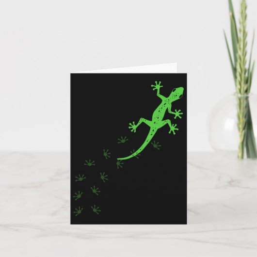 Cooles Lizard Design Männerweibchen Gecko Haustier Karte (Vorderseite)