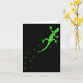 Cooles Lizard Design Männerweibchen Gecko Haustier Karte (Gelbe Blume)
