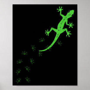 Cooles Lizard Design Männerweibchen Gecko Haustier Poster