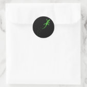 Cooles Lizard Design Männerweibchen Gecko Haustier Runder Aufkleber (Tasche)