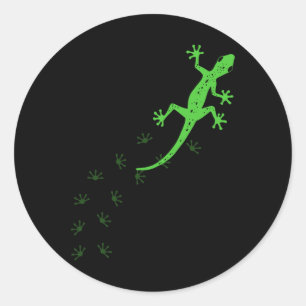 Cooles Lizard Design Männerweibchen Gecko Haustier Runder Aufkleber