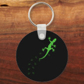 Cooles Lizard Design Männerweibchen Gecko Haustier Schlüsselanhänger (Vorderseite)