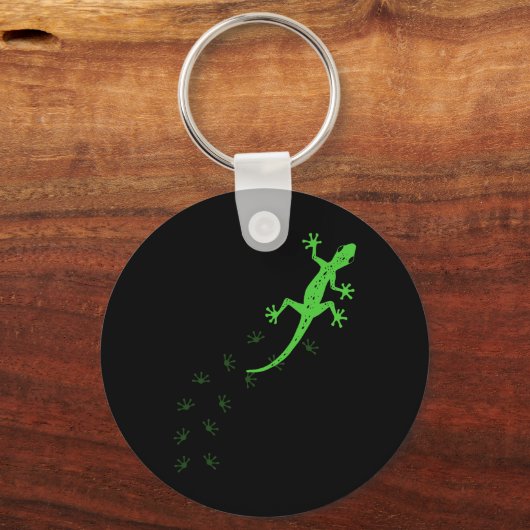 Cooles Lizard Design Männerweibchen Gecko Haustier Schlüsselanhänger (Vorderseite)
