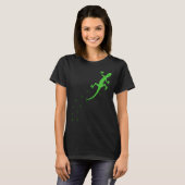 Cooles Lizard Design Männerweibchen Gecko Haustier T-Shirt (Vorne ganz)