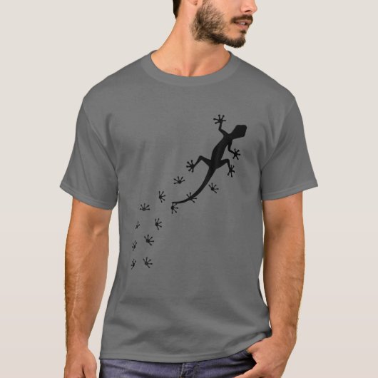 Cooles Lizard Design Männerweibchen Gecko Haustier T-Shirt (Vorderseite)