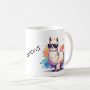 Cooles Llama mit Sonnenbrille Kaffeetasse