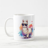 Cooles Llama mit Sonnenbrille Kaffeetasse (Links)