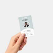 Cooles Logo von Blue White Employee Foto ID Compan Ausweis (Handheld)