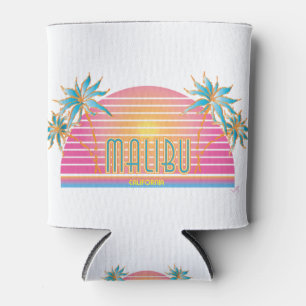 Cooles Logo von Malibu-CA-Sun Palm Trees Dosenkühler