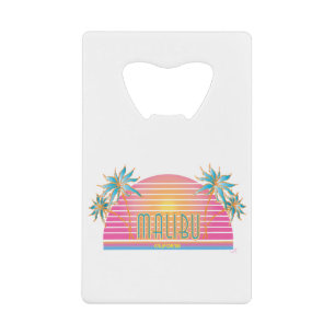 Cooles Logo von Malibu-CA-Sun Palm Trees Geldbeutel Flaschenöffner
