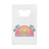 Cooles Logo von Malibu-CA-Sun Palm Trees Geldbeutel Flaschenöffner (Rückseite)