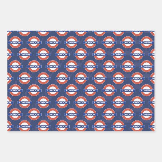 cooles Londoner Mustersystem Party Geschenkpapier Set (Vorderseite 2)