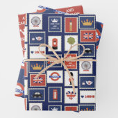 cooles Londoner Mustersystem Party Geschenkpapier Set (Beispiel)