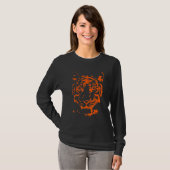 Cooles Löwengesicht mit farbenfroher Kunst für Löw T-Shirt (Vorne ganz)