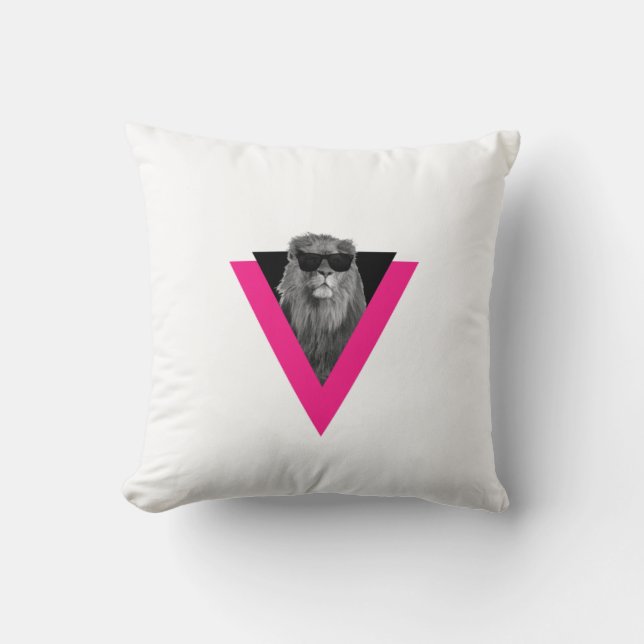 Cooles Löwenkissen Kissen (Vorderseite)