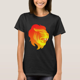 Cooles Löwenkopfdesign T-Shirt