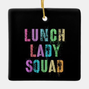 Cooles Lunch Lady Squad School Office Keramikornament