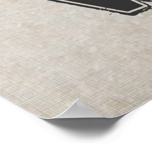 Cooles, lustiges Hirschskizze "Joy to World" Zitat Poster (Ecke)