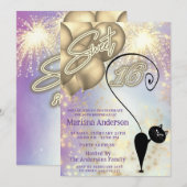 Cooles lustiges Katzenballon Feuerwerk Einladung (Vorne/Hinten)