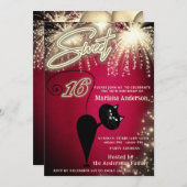 Cooles lustiges Katzenballon Feuerwerk Einladung (Vorne/Hinten)