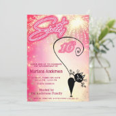 Cooles lustiges Katzenballon Feuerwerk Einladung (Stehend Vorderseite)