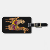 Cooles lustiges Sloth-Reitlama Gepäckanhänger (Vorderseite horizontal)