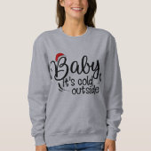 cooles lustiges Weihnachtssankt-Baby seine kalte Sweatshirt (Vorderseite)