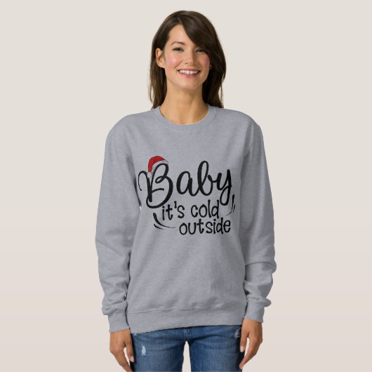 cooles lustiges Weihnachtssankt-Baby seine kalte Sweatshirt (Vorne ganz)