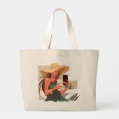 Cooles Mädchen Jumbo Stoffbeutel (Rückseite)