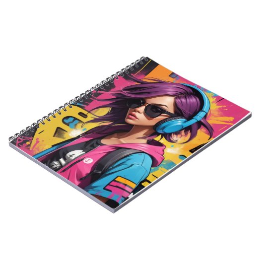 cooles Mädchen Notizblock (Linke Seite)