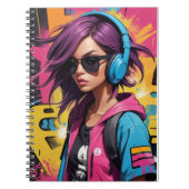 cooles Mädchen Notizblock (Vorderseite)