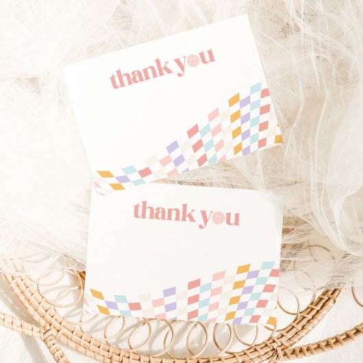 Cooles Mädchen zum ersten Geburtstag Dankeskarte