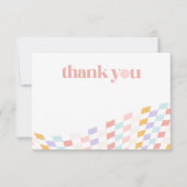 Cooles Mädchen zum ersten Geburtstag Dankeskarte (Vorderseite)