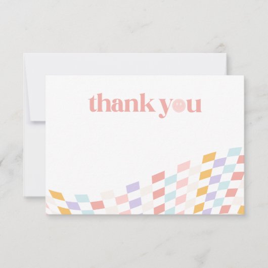 Cooles Mädchen zum ersten Geburtstag Dankeskarte (Vorderseite)