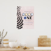 Cooles Mädchen zum ersten Geburtstag Poster (Küche)