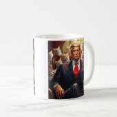 Cooles MAGA Cat TRUMP umgeben von KITTENS lustig Kaffeetasse (VorderseiteRechts)