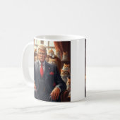 Cooles MAGA Cat TRUMP umgeben von KITTENS lustig Kaffeetasse (Vorderseite Links)