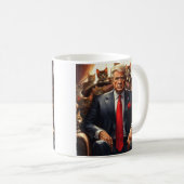Cooles MAGA Cat TRUMP umgeben von KITTENS lustig Kaffeetasse (VorderseiteRechts)