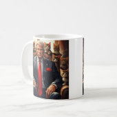 Cooles MAGA Cat TRUMP umgeben von KITTENS lustig Kaffeetasse (Vorderseite Links)