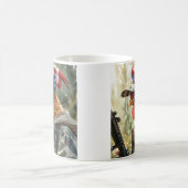 Cooles MAGA-Hühnchen mit Gun Camouflage Cap Rooste Kaffeetasse (Mittel)